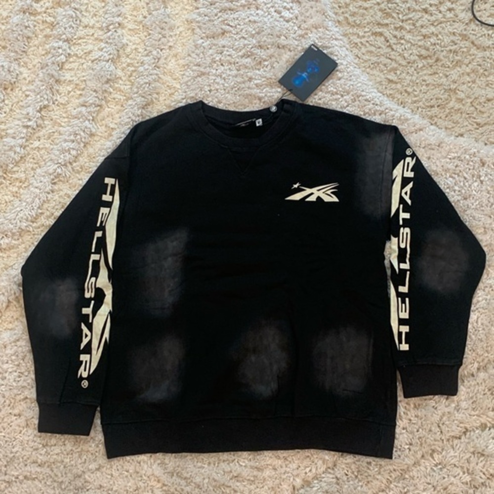 Hellstar Graphic Logo Black Sweater Men’s Size Large